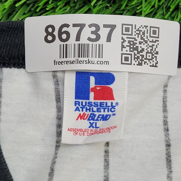 Vintage Chicago White-Sox Henley Shirt XL 23x29 Striped - Picture 4 of 13